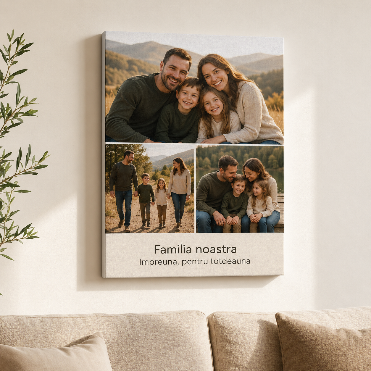 Tablou personalizat cu poza si text