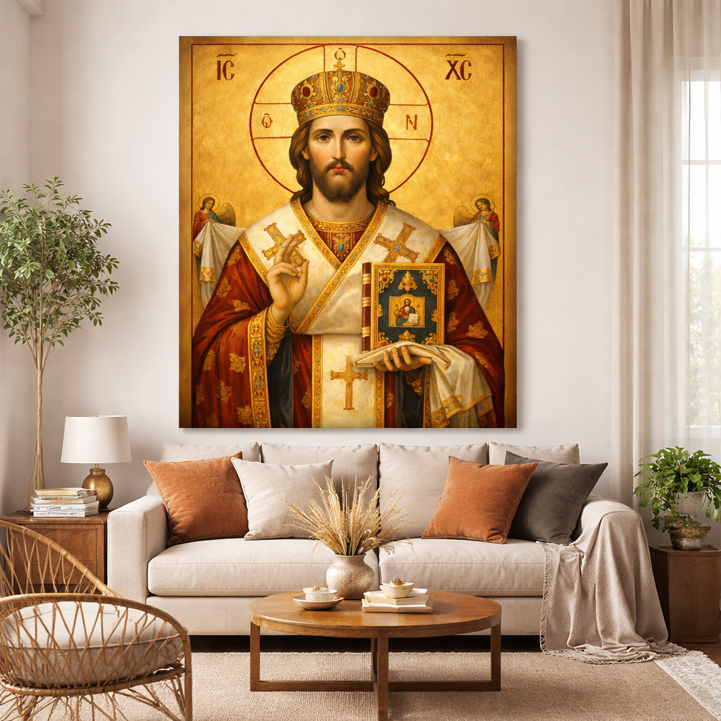 Icoana pe panza - Iisus Hristos – Marele Arhiereu