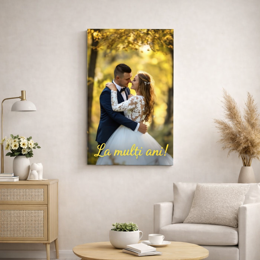 Tablou personalizat cu poza si text