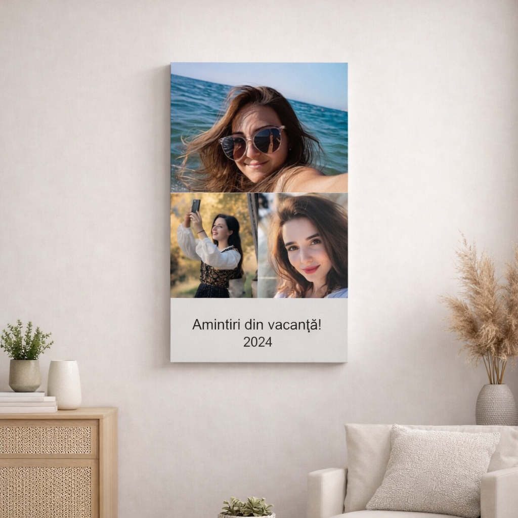 Tablou personalizat cu poza si text