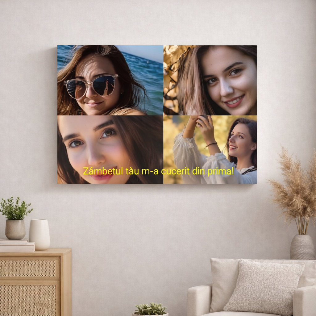Tablou personalizat cu poza si text