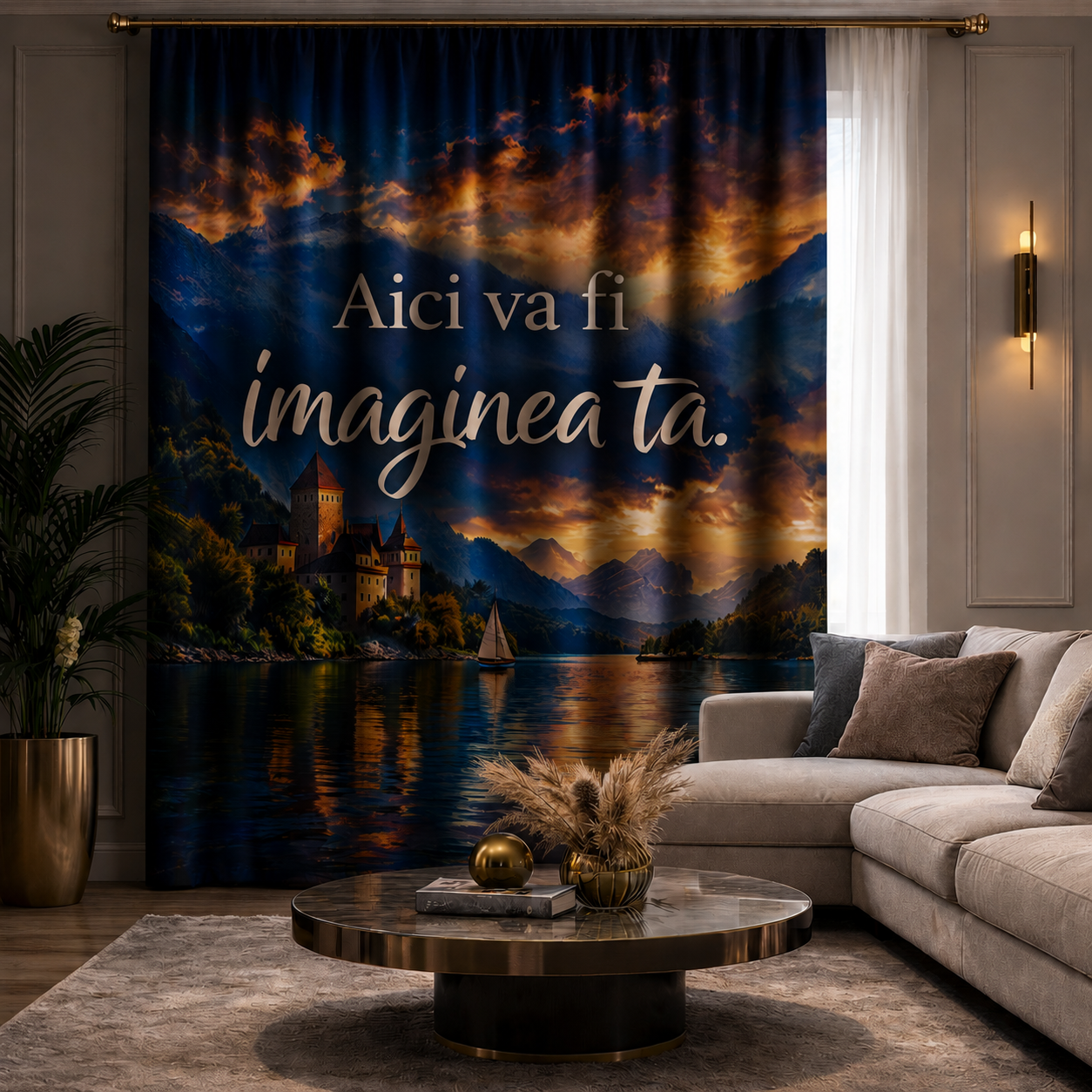 Draperii Personalizate la Comandă — Blackout (Opace), Imprimate prin Sublimare