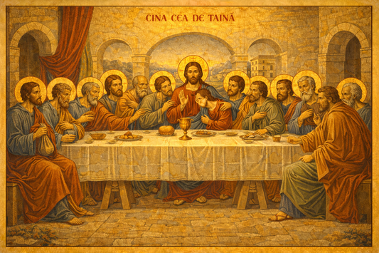 Icoana pe panza - Cina cea de Taina in stil bizantin - Zibo.ro