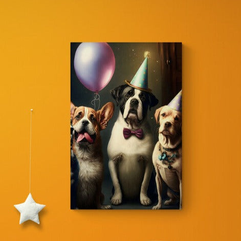 Tablou canvas - Dogs birthday party