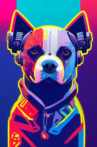 Tablou decorativ - Funny Hipster Dog