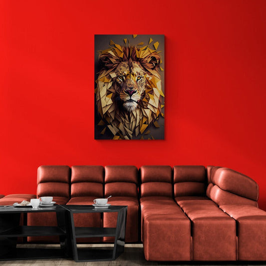 Tablou canvas - Geometric lion head