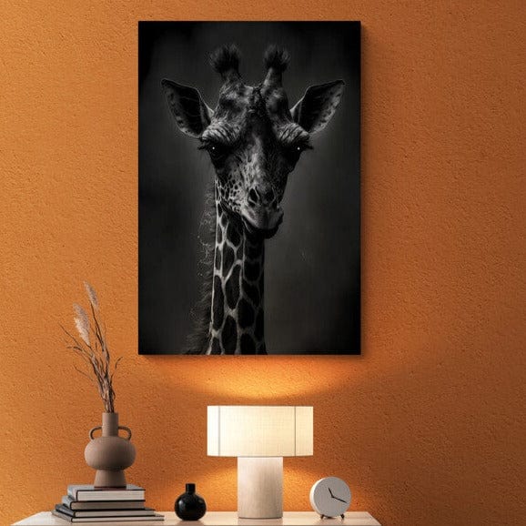 Tablou Canvas - Girafa Alb Negru
