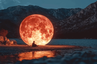 Tablou decorativ - Luna Martiana pe Lac