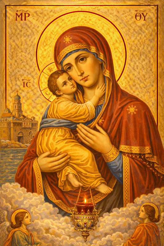 Icoana pe panza - Maica Domnului – Maica Domnului Iviron (Portărița)