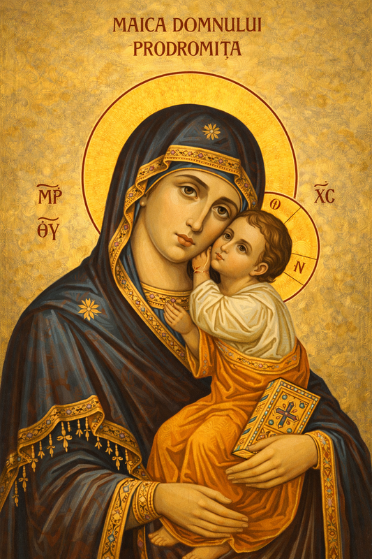 Icoana   - Maica Domnului Prodromița și Pruncul – Canvas, Sticla sau Aluminiu