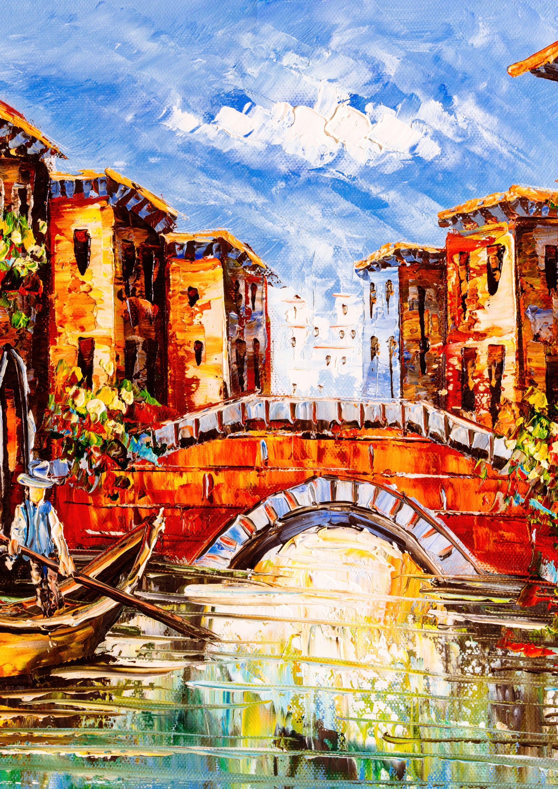 Tablou decorativ cu pod peste canal in Venetia