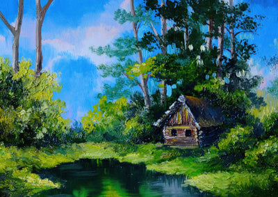 Tablou decorativ - Cires inflorit pe lac