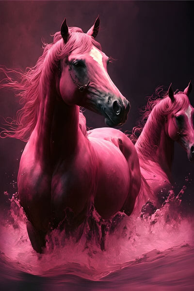 Tablou decorativ - Pink Horses