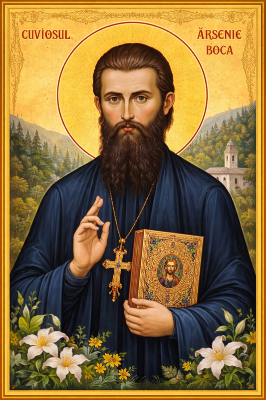 Icoana   - Portretul Cuviosului Arsenie Boca – Canvas, Sticla sau Aluminiu