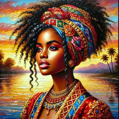 Tablou decorativ - Printesa africana ireal de frumoasa