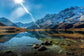 Tablou Canvas - Raze de Soare pe Lac