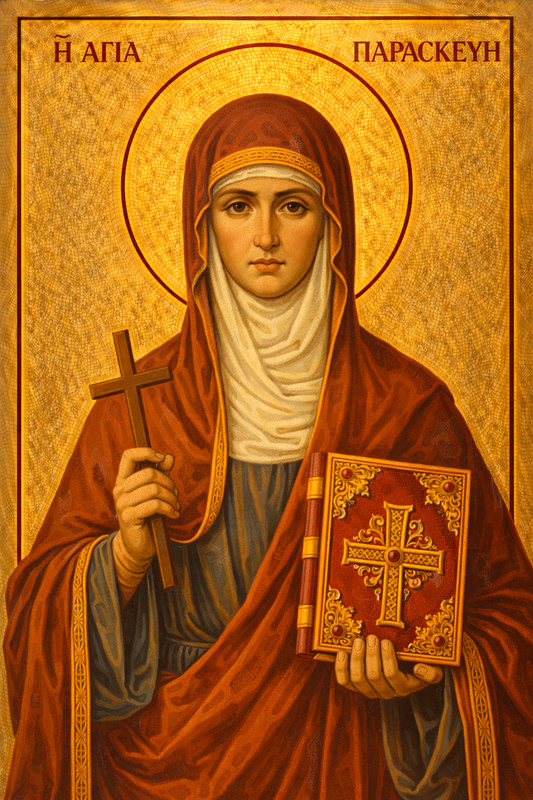 Icoana pe panza - Sfânta Cuvioasă Parascheva