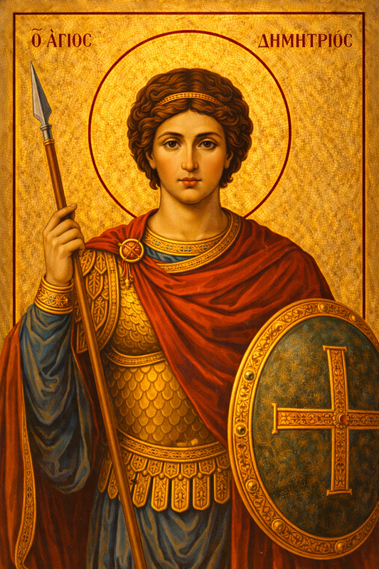 Icoana pe panza - Sfântul Dimitrie, Izvorâtorul de mir