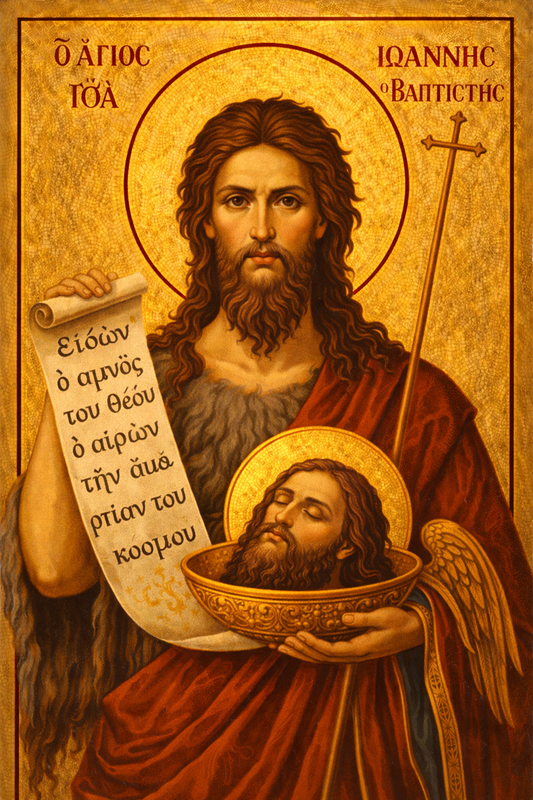 Icoana pe panza - Sfântul Ioan Botezătorul