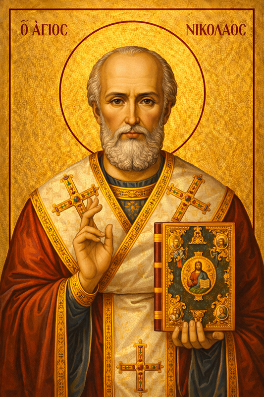Icoana pe panza - Sfântul Nicolae