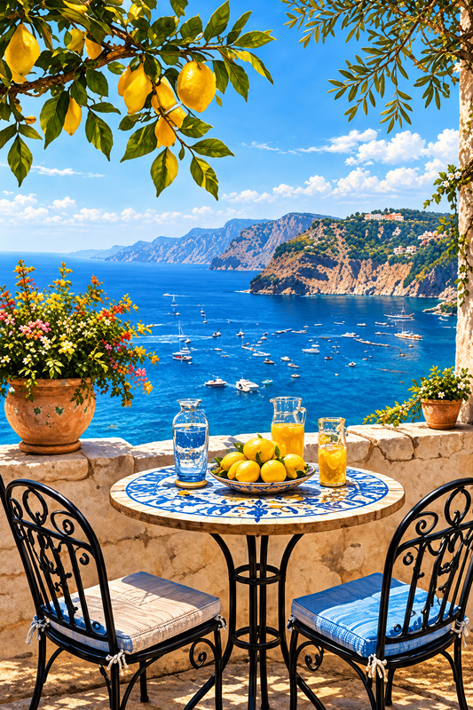 Tablou decorativ - Terasa cu vedere la mare