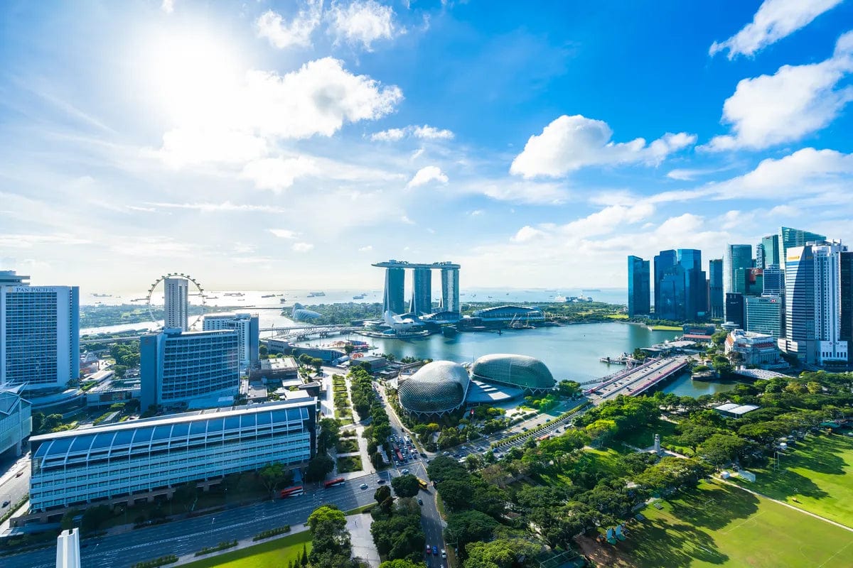 Tablou Canvas - Vedere Aeriana Singapore