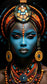 Tablou decorativ - Africana ten albastru