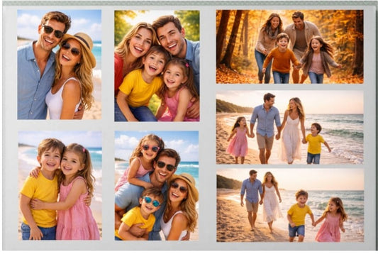 Colaj landscape de 4 poze portrait si 3 poze landscape