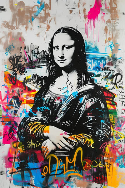 Tablou decorativ - Pop Art 001 Mona Lisa Graffiti