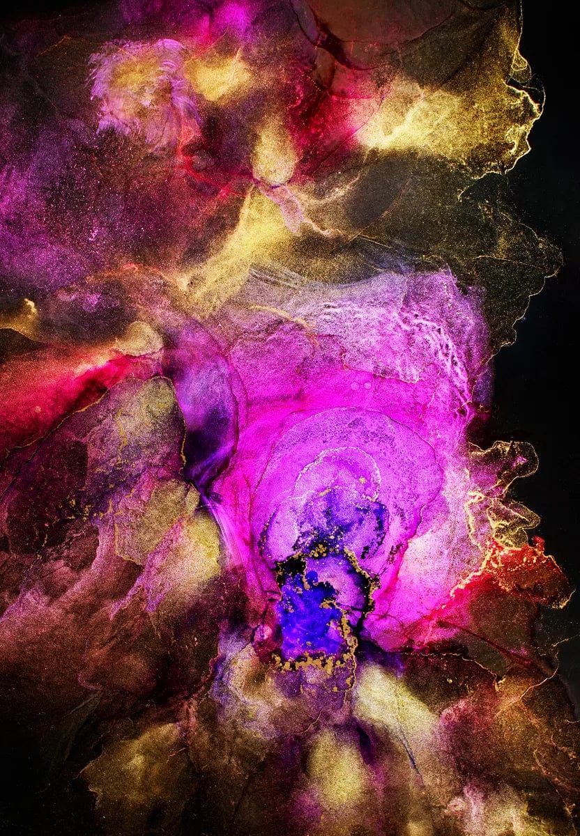 Tablou Canvas -  Abstract de Roz-Mov pe Fond Inchis