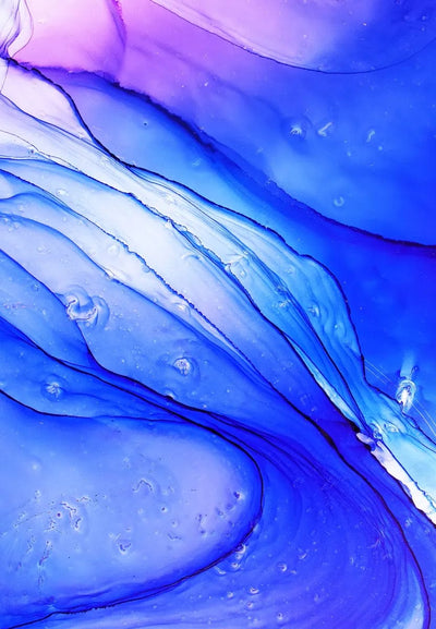 Tablou decorativ - Abstract pelicular in nuante de albastru-mov