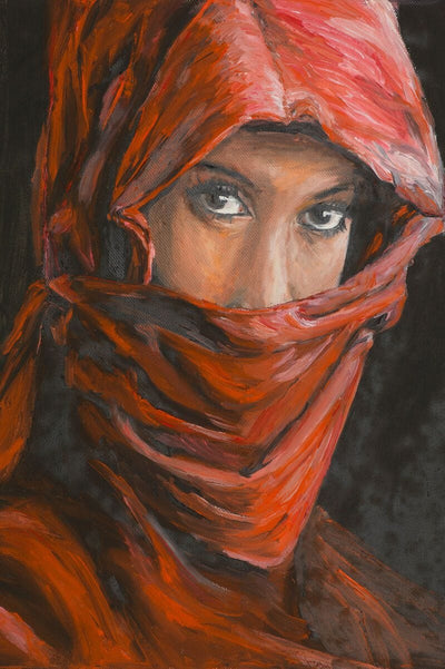Tablou decorativ - Portret Elegant Femeie Arabă