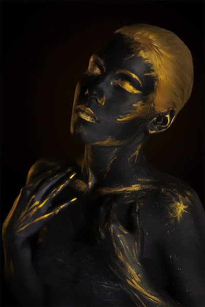 Tablou decorativ - Gold & Black 84