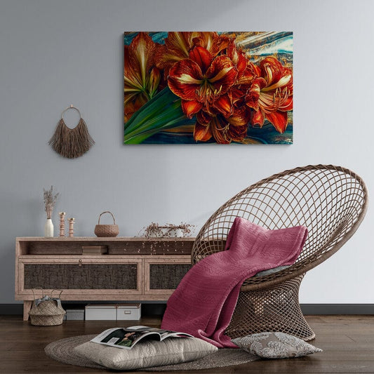 Tablou Canvas - Buchet de Stanjenei Rosii