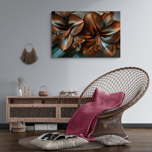 Tablou Canvas - Duo Amaryllis Elegant