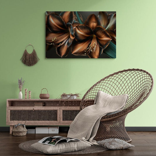 Tablou Canvas - Floare Amaryllis Abstracta - buchet