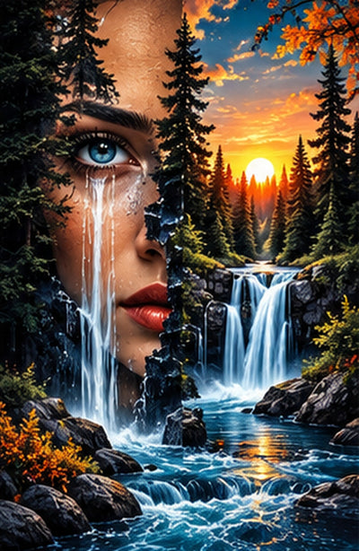Tablou decorativ - Cascada din Padure