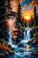 Tablou decorativ - Cascada din Padure