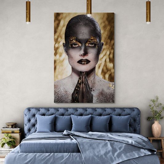 Tablou Canvas - Eleganta Gold&Black 37