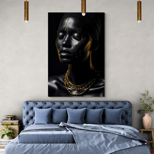 Tablou Canvas - Gold&Black 73 Eleganta Moderna