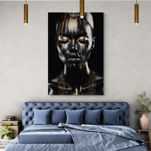 Tablou Canvas - Gold&Black Eleganta 80