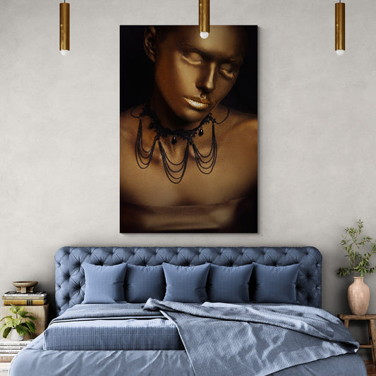 Tablou Canvas - Eleganta Aurie si Neagra 43