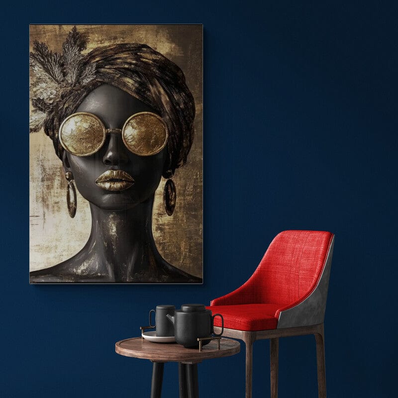 Tablou Canvas - Ochelari de Aur Elegant