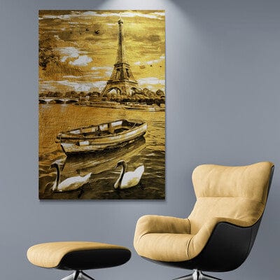 Tablou Canvas - Gold&Black 09