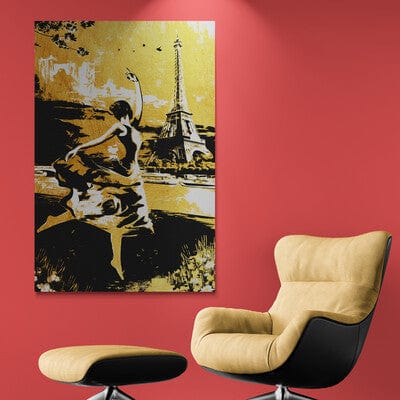 Tablou Canvas - Eleganta Aurie si Neagra 06