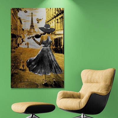 Tablou Canvas - Gold & Black Elegance