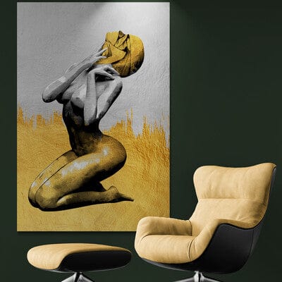 Tablou Canvas - Eleganta Aur si Negru 03