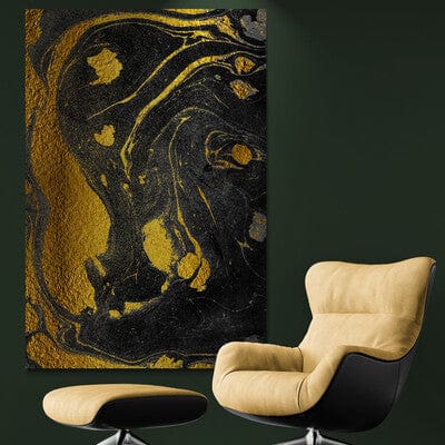 Tablou Canvas - Gold and Black Abstract Elegance