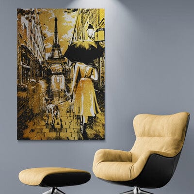 Tablou Canvas - Eleganta Refinata Gold&Black 07