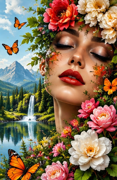 Tablou decorativ - Coroana cu Fluturi